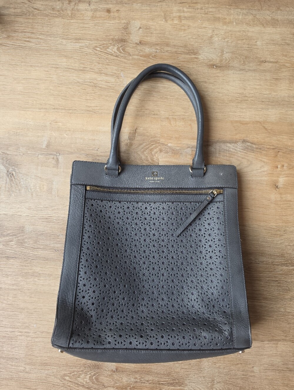 Kate Spade New York Perri Lane "Lynne" Perforated Leather Tote/ Shoulder Bag